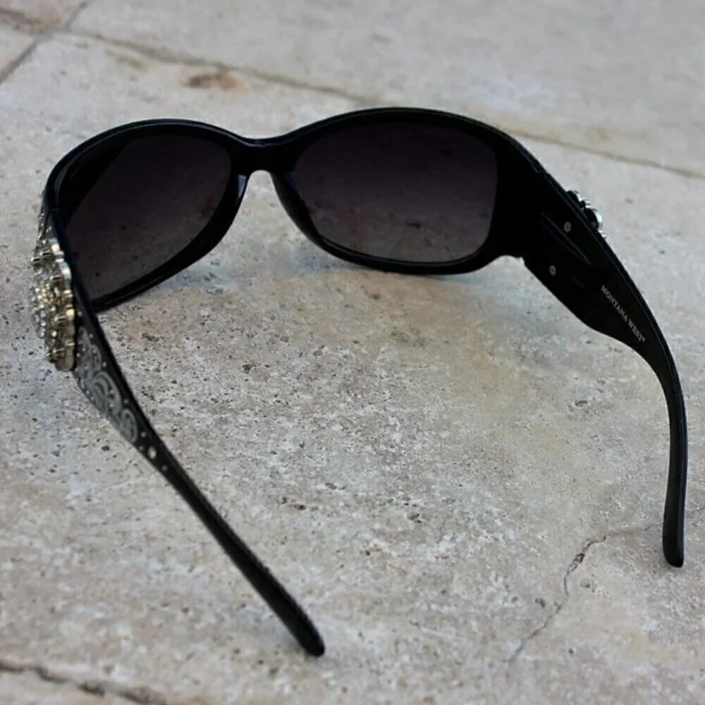 Montana West Concho Sunglasses in Black